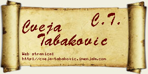 Cveja Tabaković vizit kartica